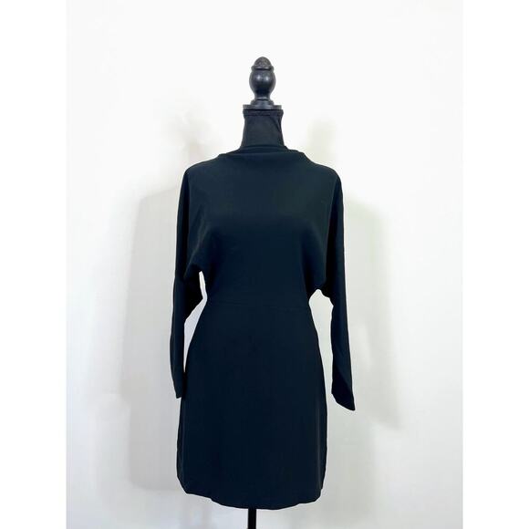 A.L.C. Marin Sheath Mini Dress in Black Size 6 Crepe Long Sleeve Gothic Party - Picture 1 of 4